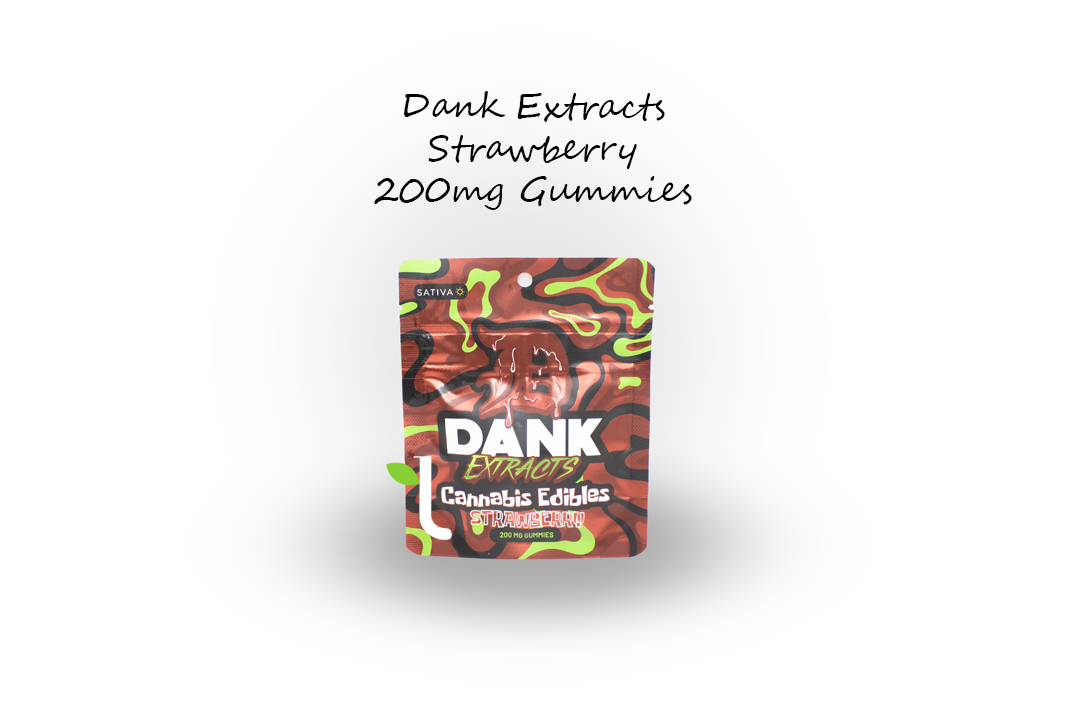 Photograph of product: Dank Extracts | Strawberry | 200MG Gummies