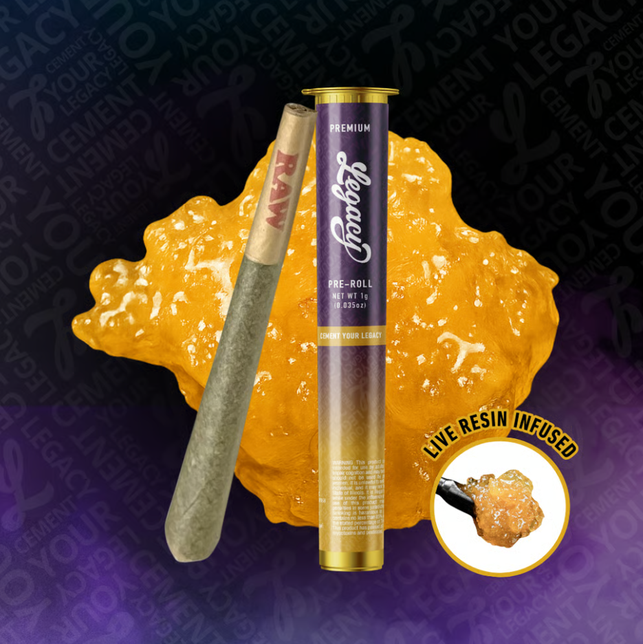 Photograph of product: Banana Bangarang Live Resin Infused Preroll