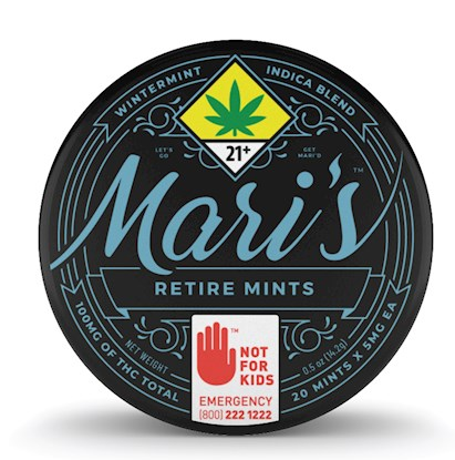 Photograph of product: Mari's Mints - Retire - Wintermint - 20pk Edibles