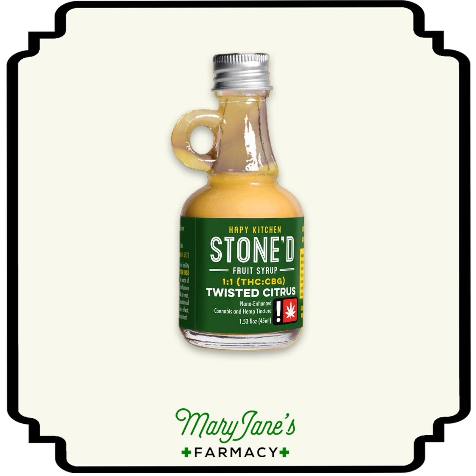 Photograph of product: Twisted Citrus Stone'd 2:1 TH-oui:CBG Fruit Syrup | 250mg
