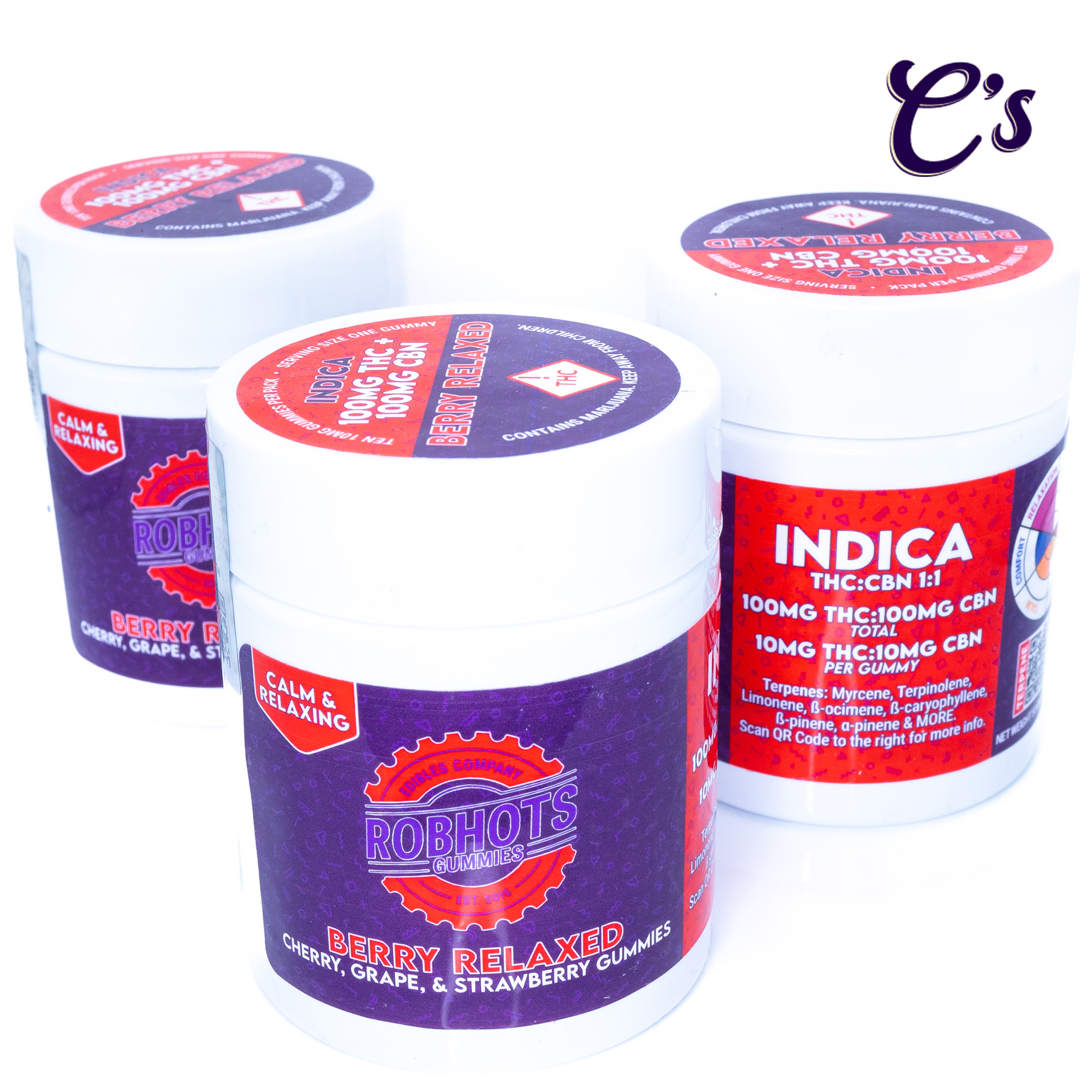 Photograph of product: Robhots | Gummie (CBN:TH-oui1:1) Berry Relaxed | Oui'd 100mg