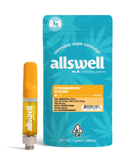 Photograph of product: Allswell Strawberry Cough Oui'd Vape Cart