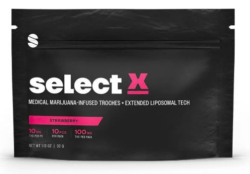 Photograph of product: Select X Strawberry | 10mg Troche | 10pk
