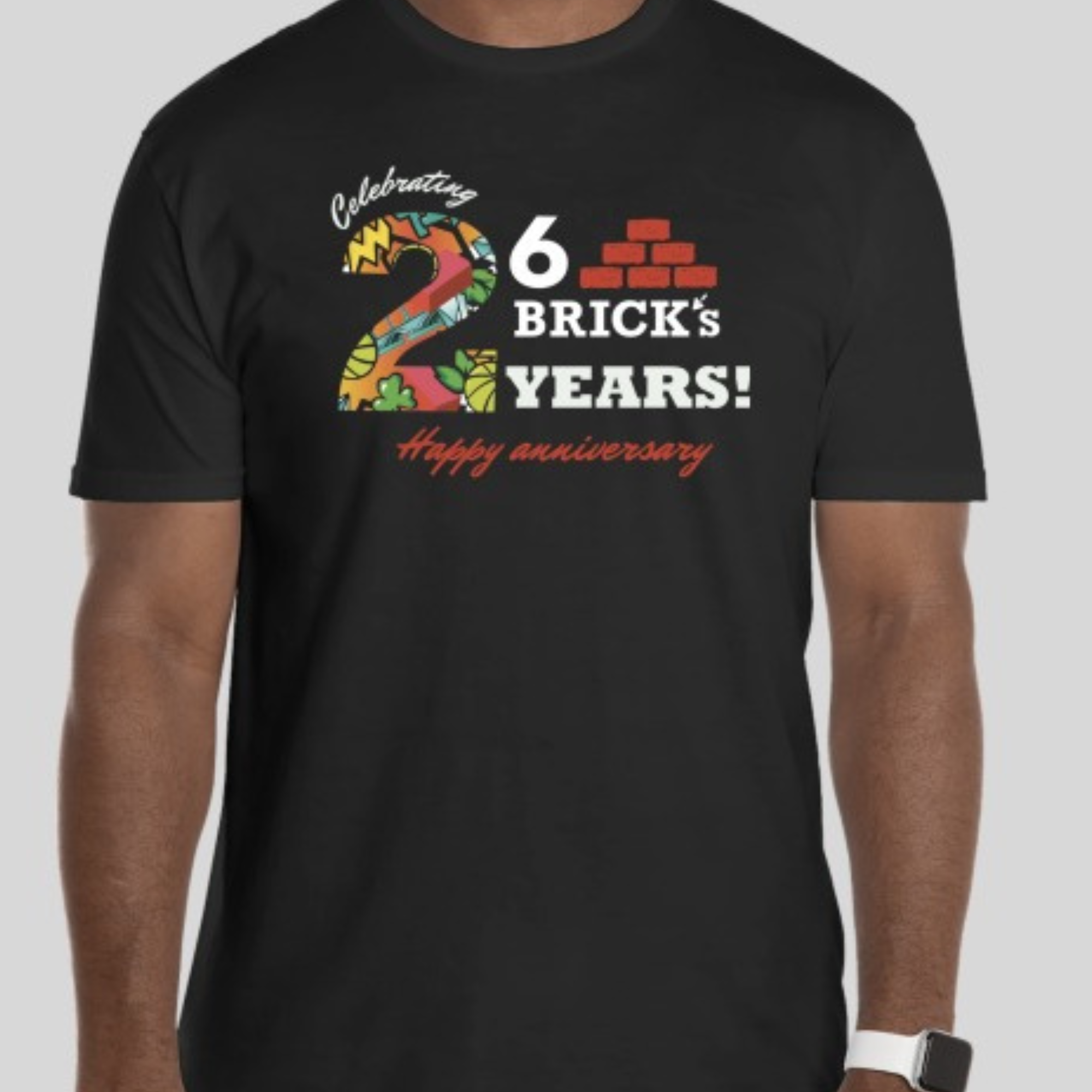 Photograph of product: 6B Anniversary Black T-Shirt | XL