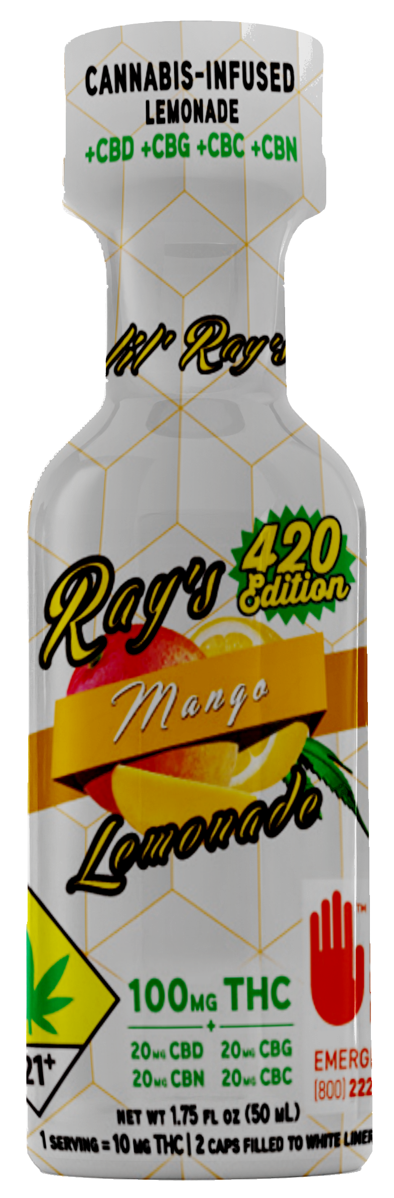 Photograph of product: Mango Lemonade TH-oui:CBD:CBG:CBC:CBN Shot