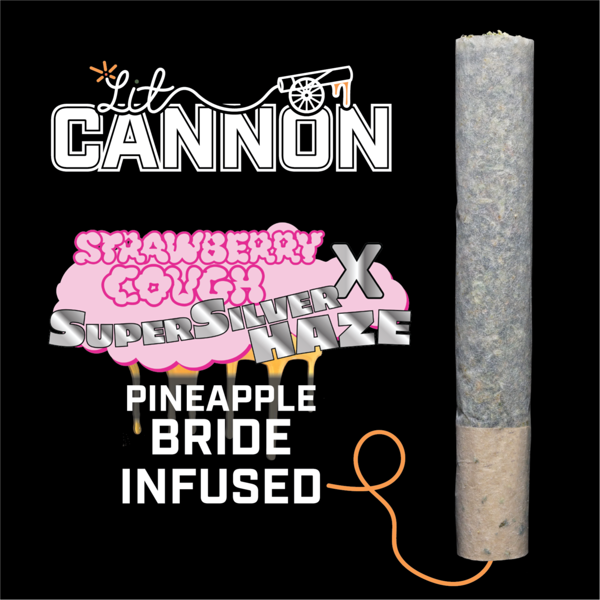 Photograph of product: Nimbus Cannons | Strawberries and Cream infused with Pineapple Bride | 1.0g