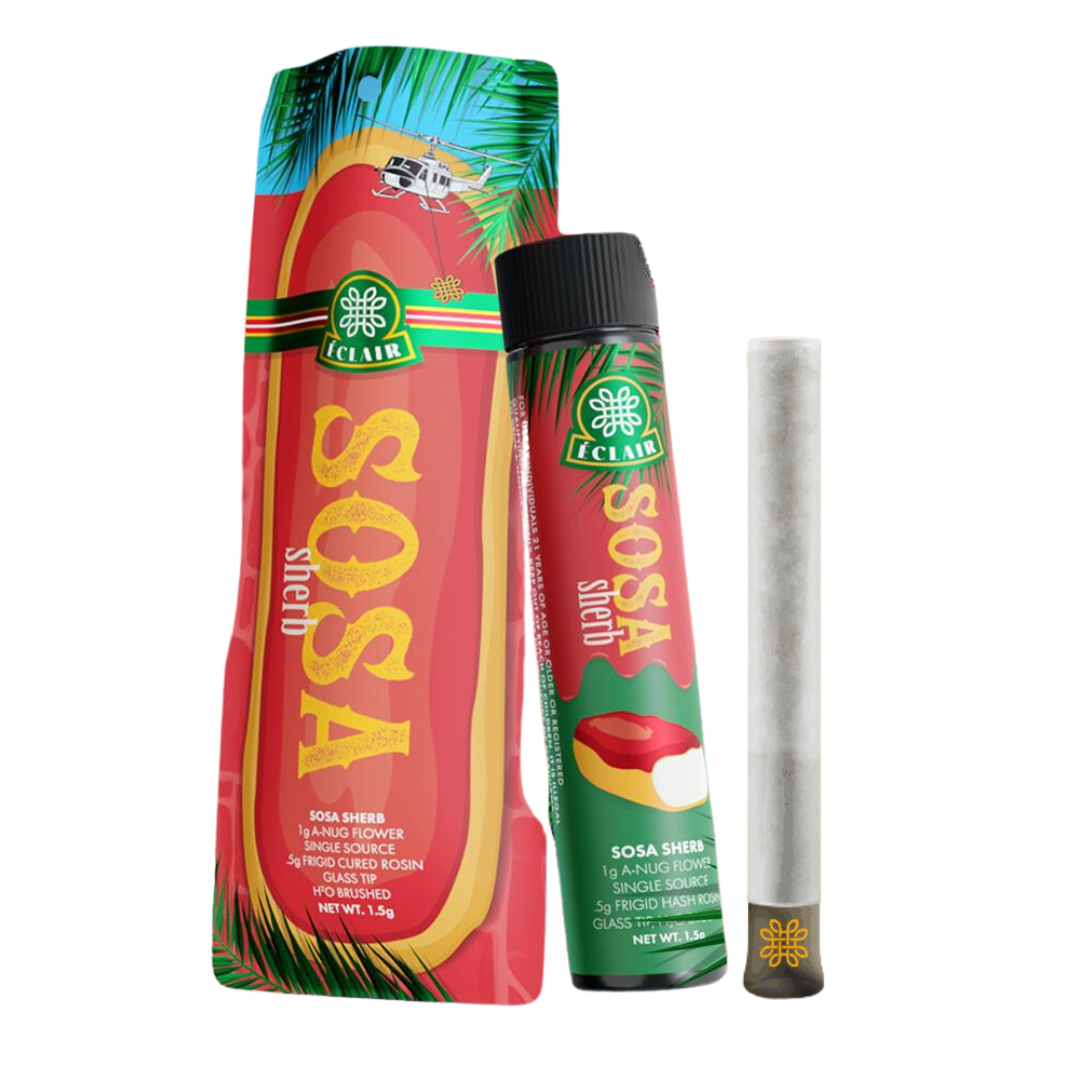 Photograph of product: Hyman | Sosa Sherb Infused Eclair Pre-Roll | 1.5g