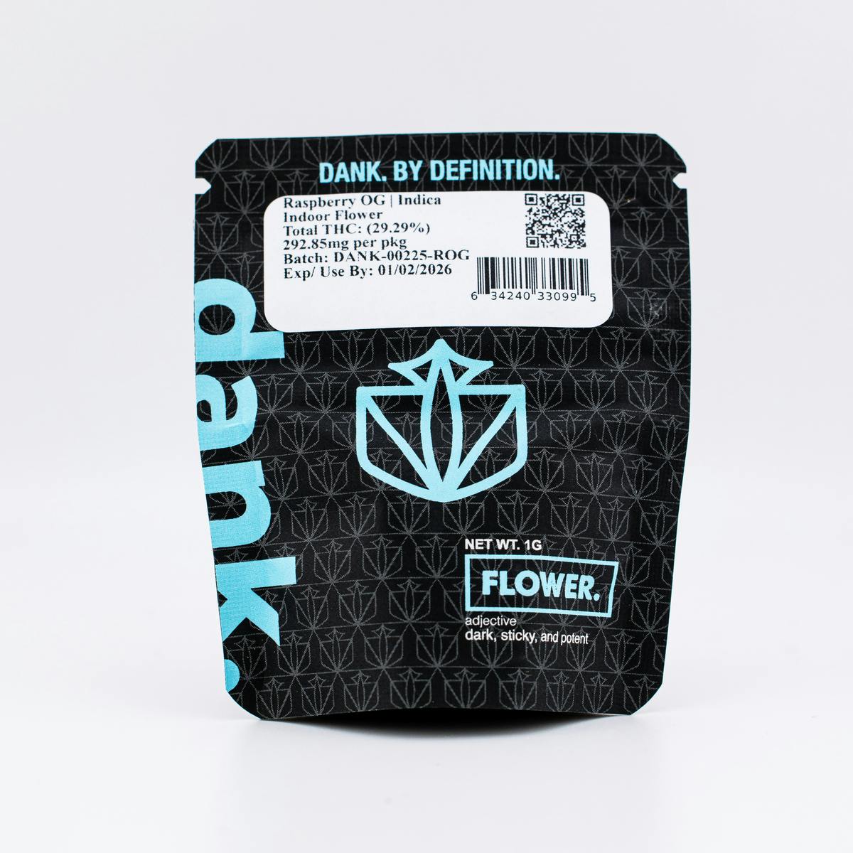 Photograph of Product: Dank | Flower | Raspberry OG | 1g