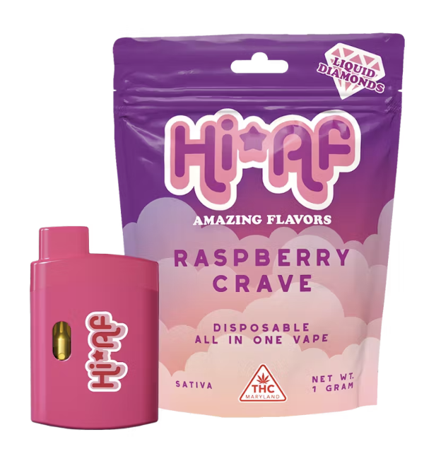 Photograph of product: HI-AF Raspberry Crave Vape