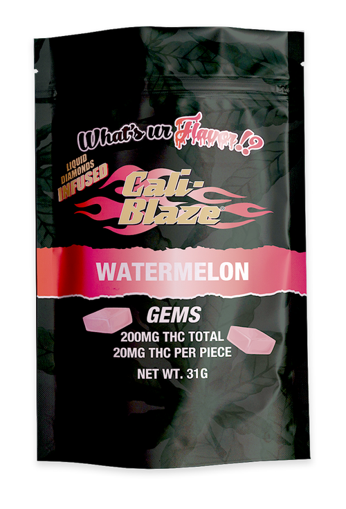 Photograph of product: Cali Blaze - 200MG Liquid Diamonds Infused Gems - Watermelon