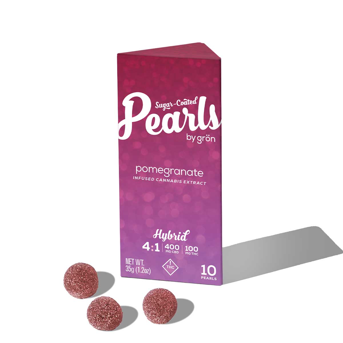 Photograph of product: 4:1 Pomegranate Pearls - CBD/TH-oui - Hybrid