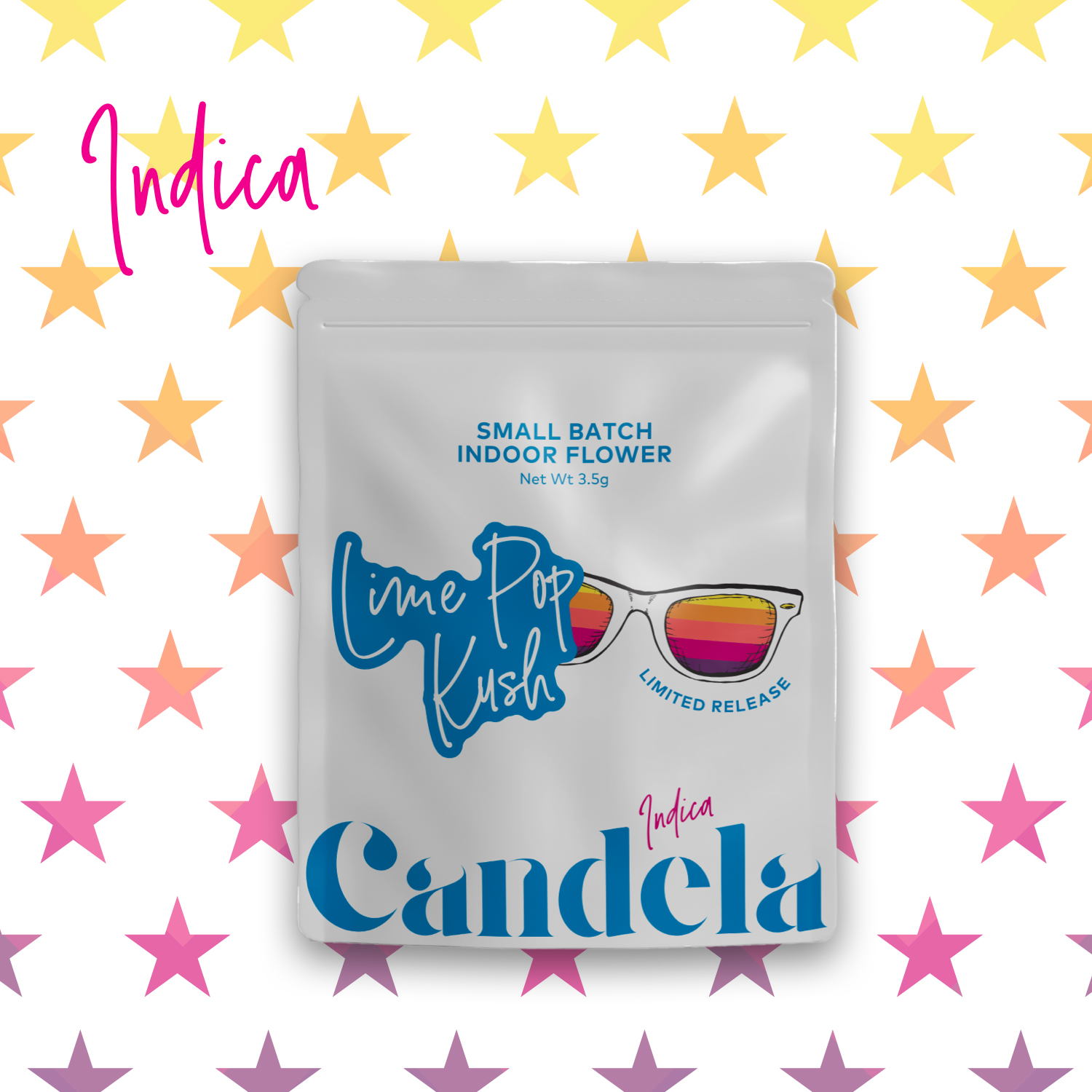 Photograph of product: Lime Pop Kush 3.5g Flower - Rocket Pop Drop