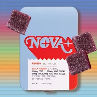 Photograph of product: Remedy - Black Cherry | Vegan Gummies | 10pk | 100mg