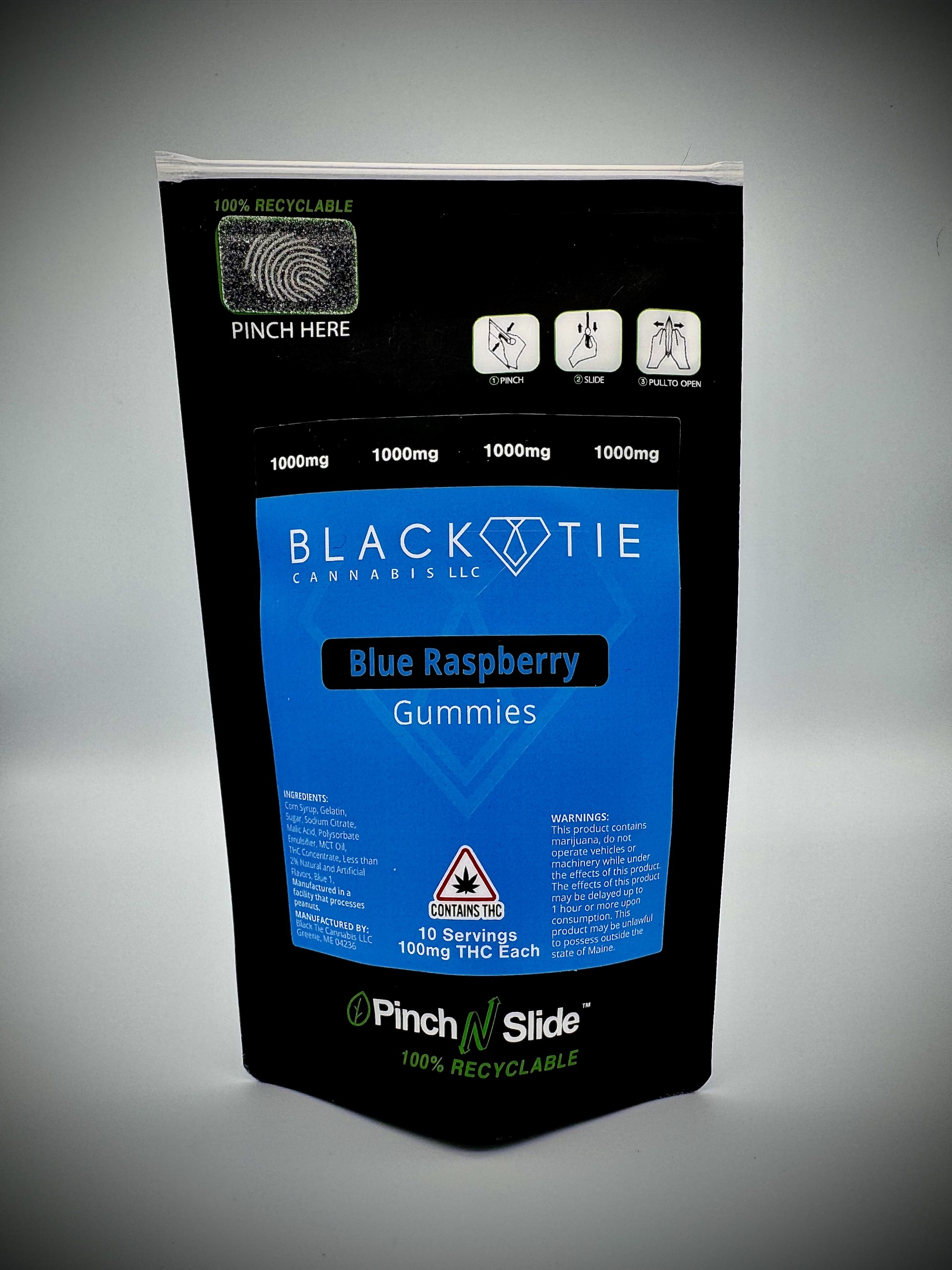 Photograph of product: Blue Raspberry Gummies 100mg | High Dose