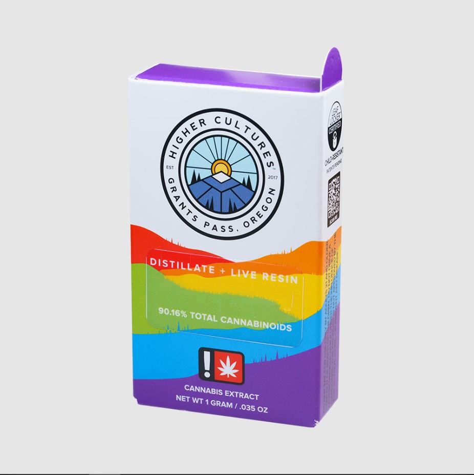 Photograph of product: Cartridge - 1g Higher Cultures Dist. + Live Resin - Grand Master Sexy