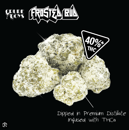 Photograph of product: Crude Boys Frosted Buds - Rainbow Delight - 14g