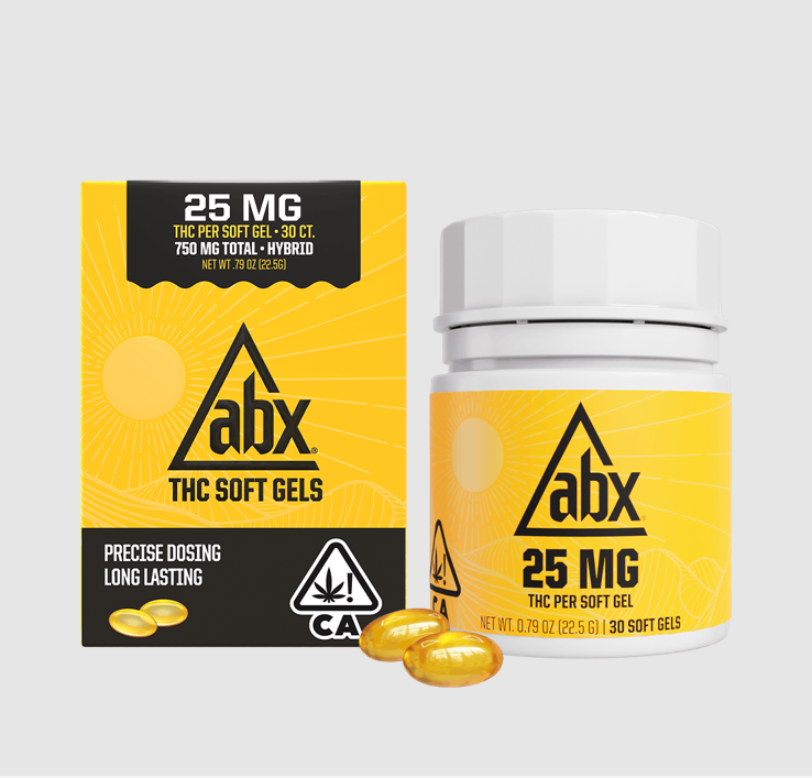 Photograph of product: ABX Soft gels (30x25mg) 750mg