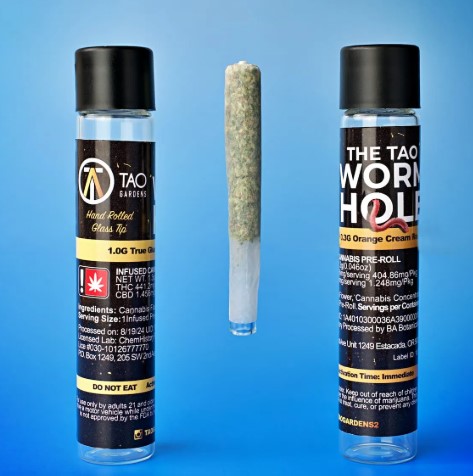 Photograph of product: Worm-Hole Infused Pre-Roll | Deadhead + Headband Rosin | 1g