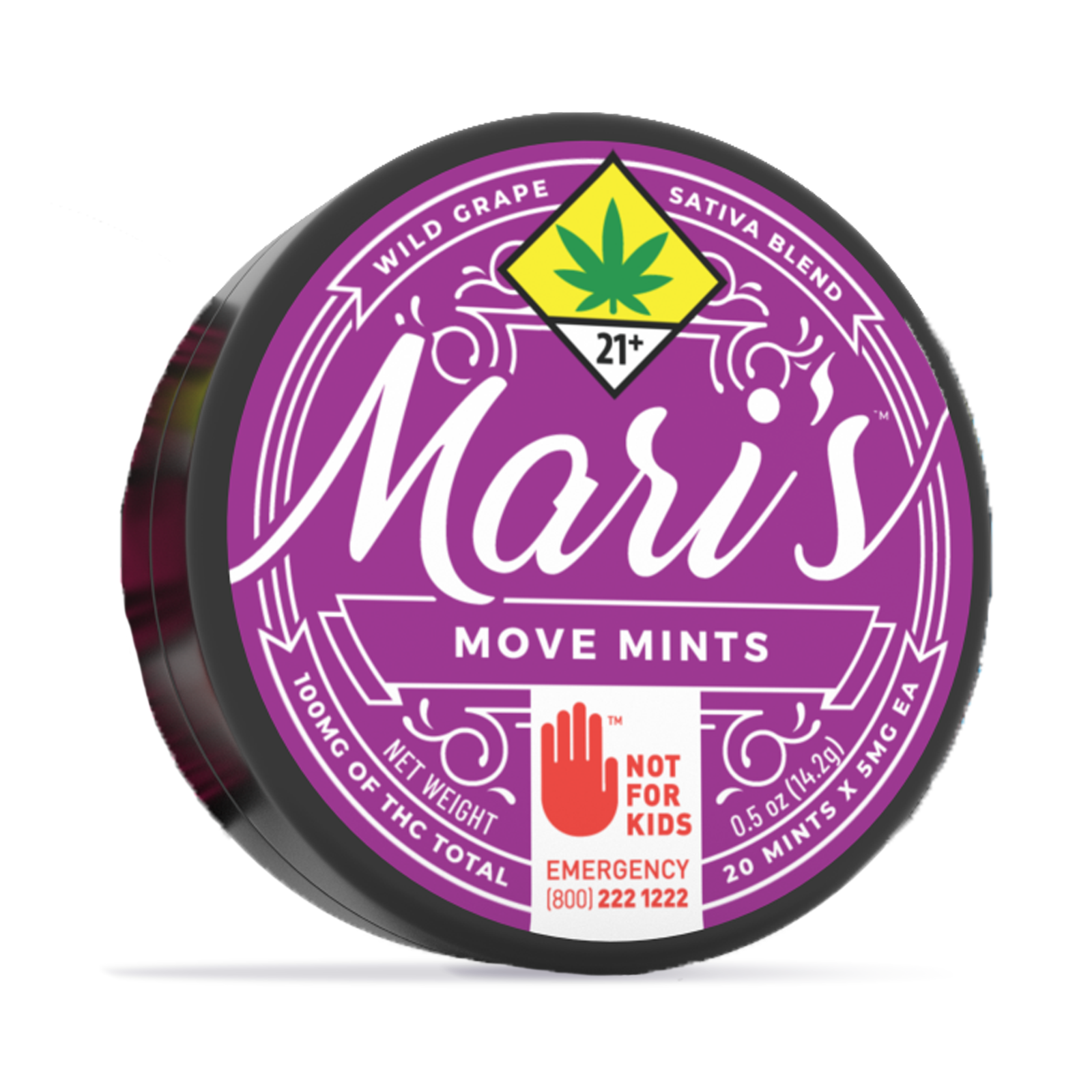 Photograph of Product: Strawberry Move Mints 20-pack l 100mg