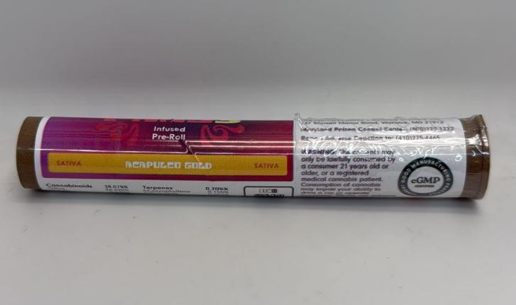 Photograph of Product: Phas3 Acapulco Gold Diamond Duster Infused Pre-Roll 1g