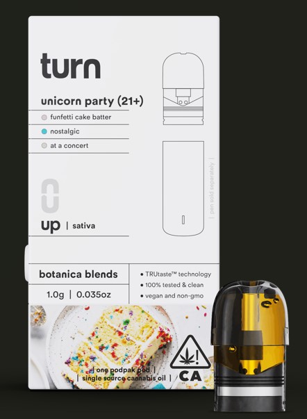 Photograph of product: TURN | UNICORN PARTY (S) | 1G BOTANICA BLENDS POD