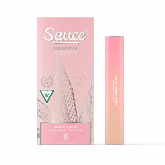 Photograph of product: Sauce | Platinum Rose | 1g Live Resin Disposable Vape