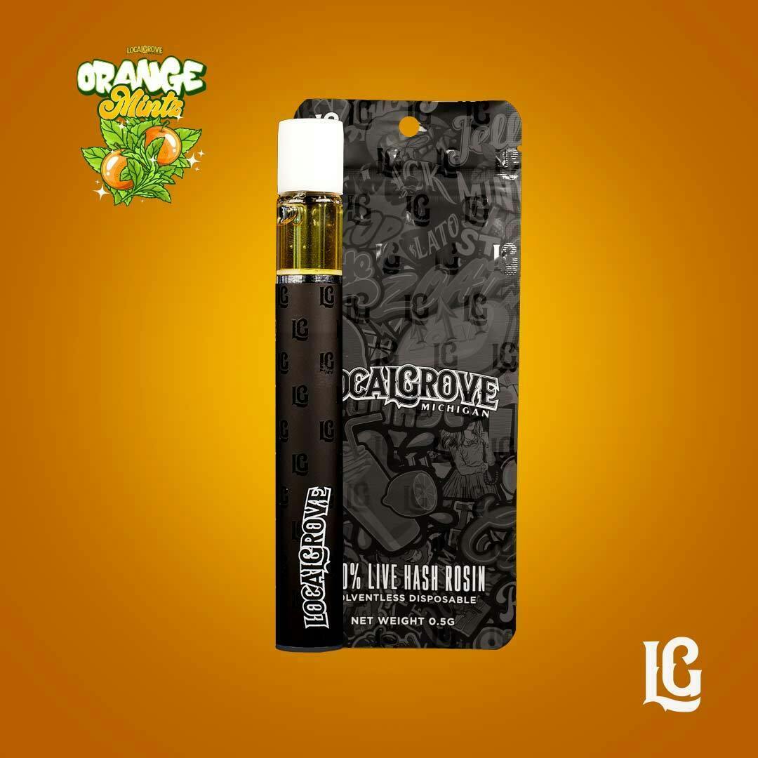 Photograph of product: Local Grove Live Rosin Disposable | Orange Mintz