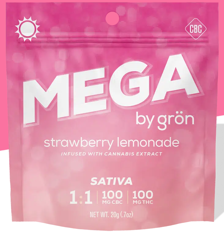 Photograph of product: Mega Strawberry Lemonade 1:1 Oui'd 100mg [F65]