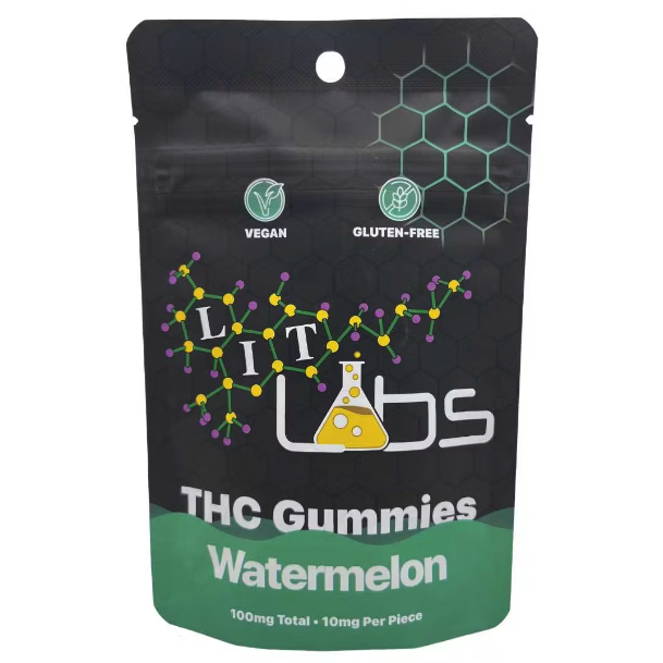 Photograph of product: Lit Labs 100mg Gummies - Watermelon