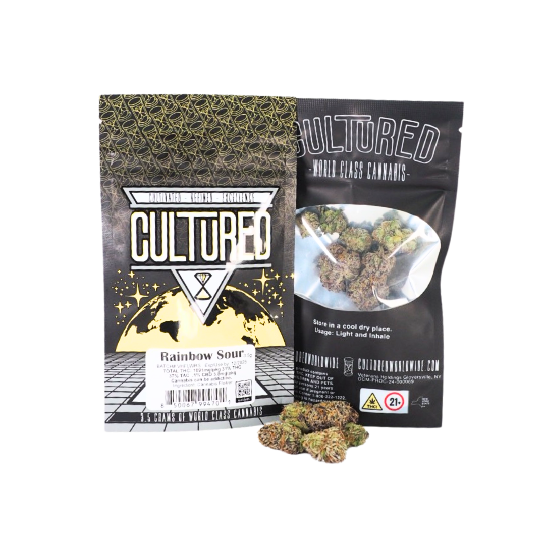 Photograph of product: Cultured | Rainbow Sour | 3.5G Flower
