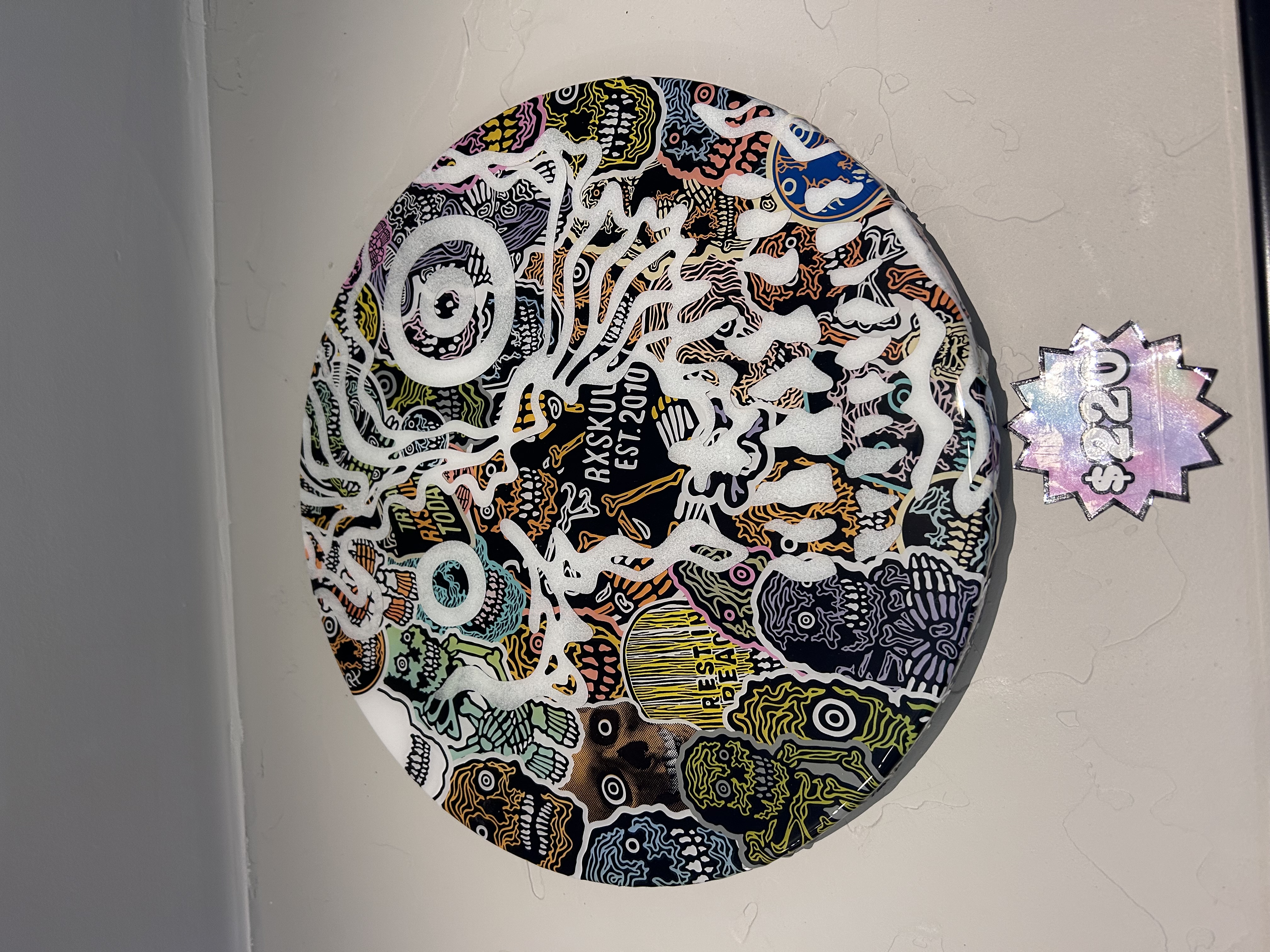Photograph of product: Large Circle w/ Skull Stickers Collage by @rxskulls