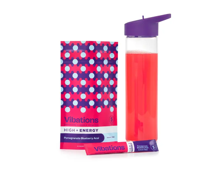 Photograph of product: Vibations Pomegranate Blueberry Acai Powder 5mg 10pk