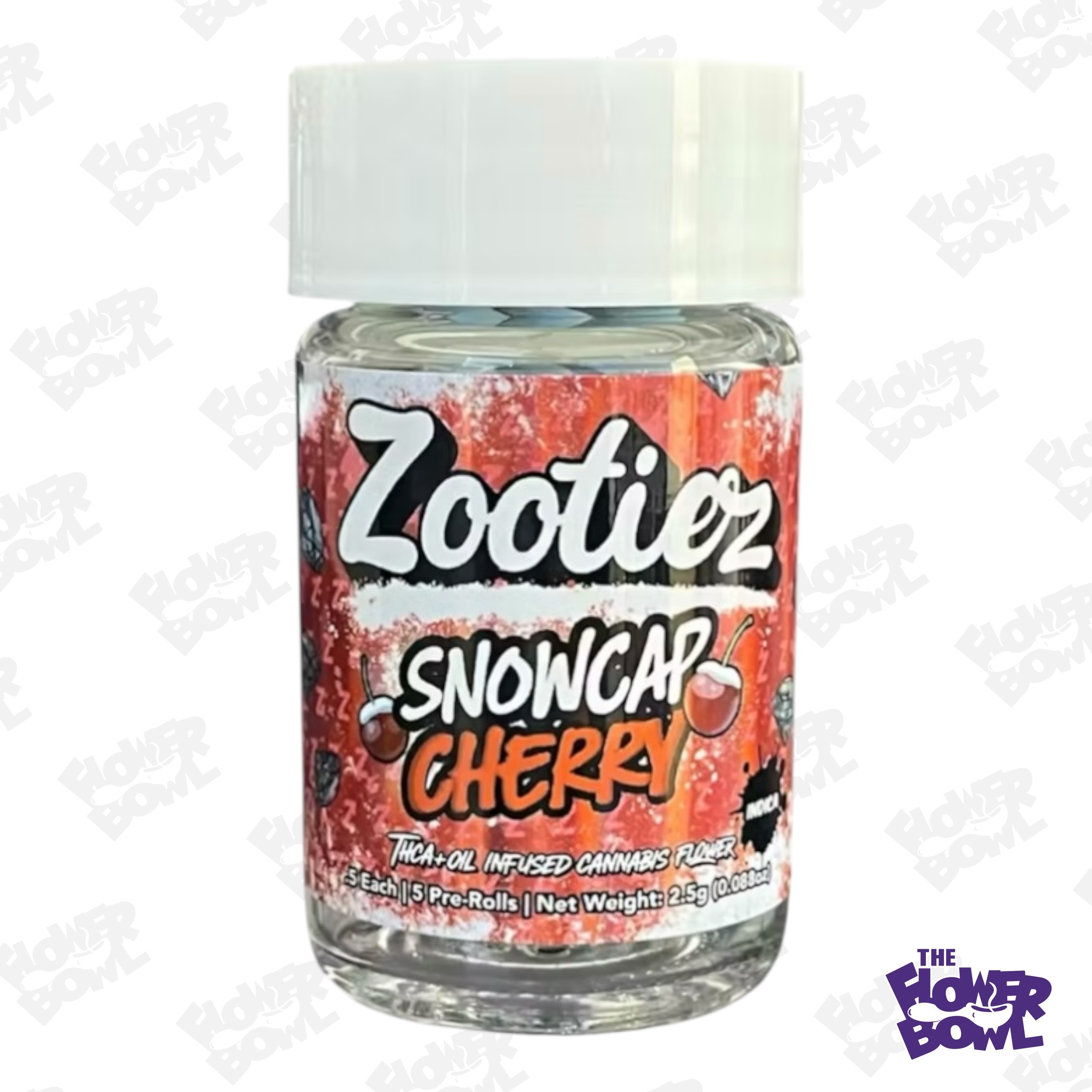 Photograph of product: AU Zooties: Snowcap Cherry Infused (.5g x 5) 5-Pack