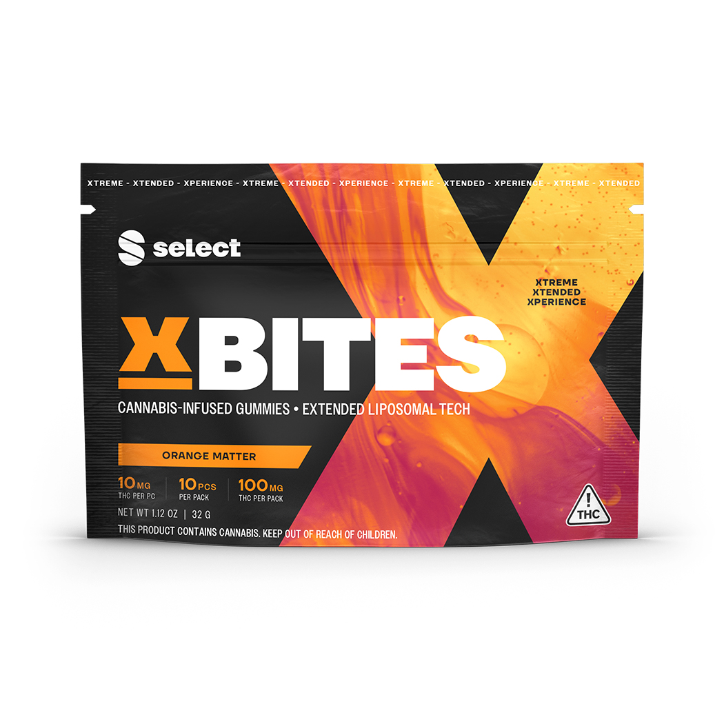Photograph of product: Select X Bites Orange Matter Gummies