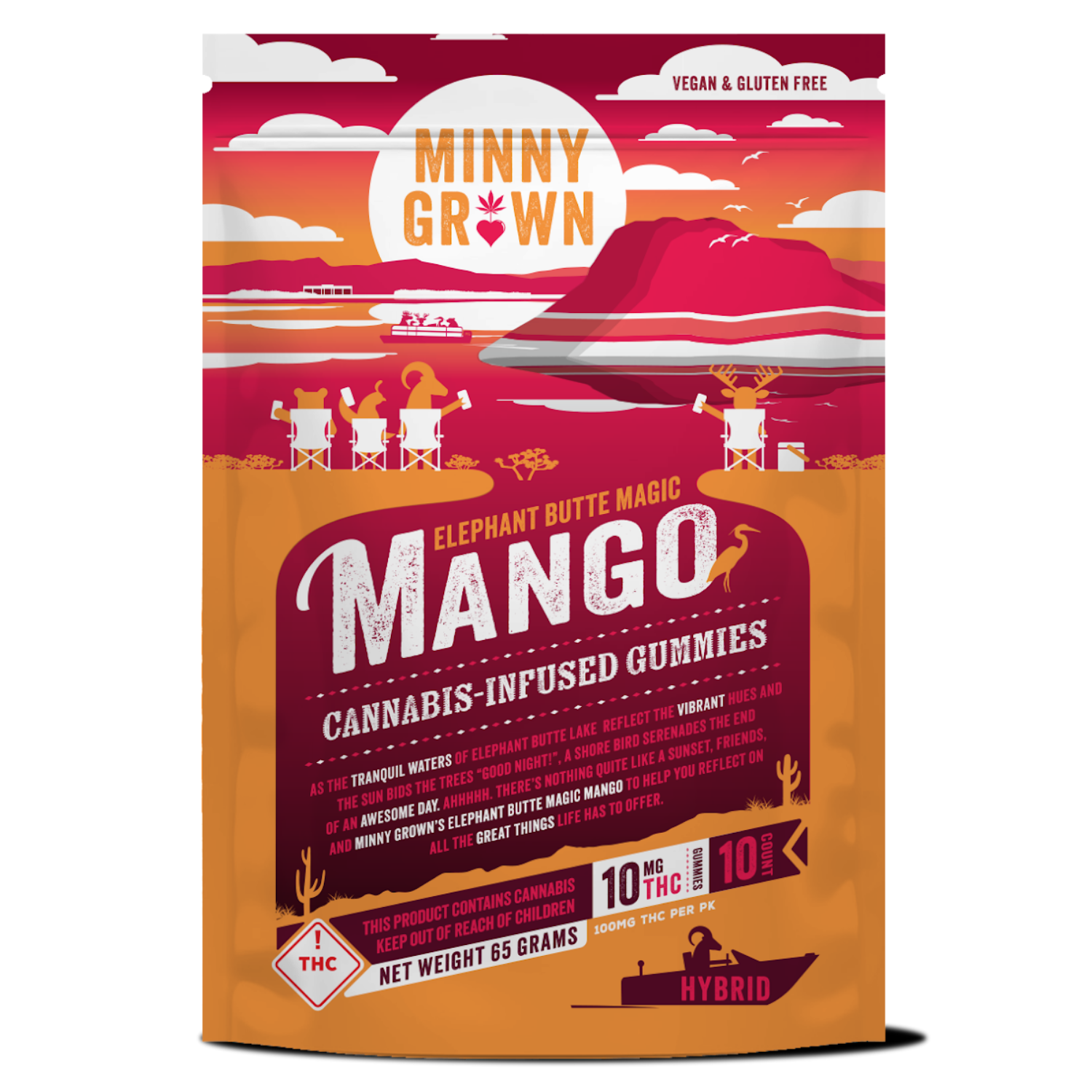Photograph of product: Elephant Butte Magic Mango 10ct Gummies (TH-oui) by Minny Grown