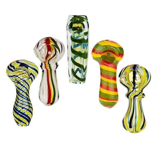Photograph of product: 2.5" Assorted Designs Hand Pipe Spoon