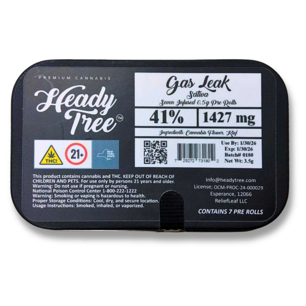 Photograph of product: Heady Tree - Gas Leak Prerolls 7pk - 3.5g