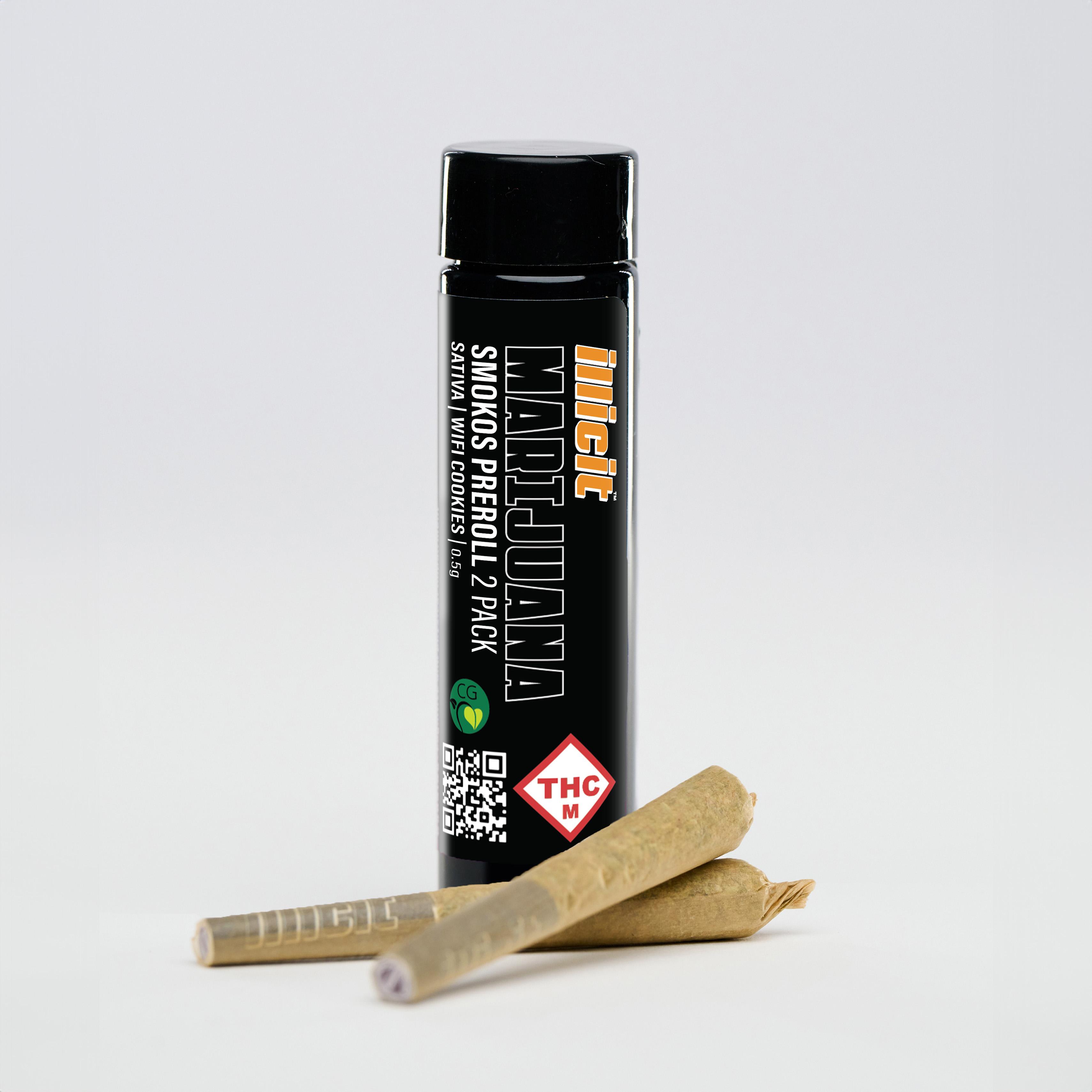 Photograph of product: 0.5g Preroll 2pk [1g] | Wifi Cookies