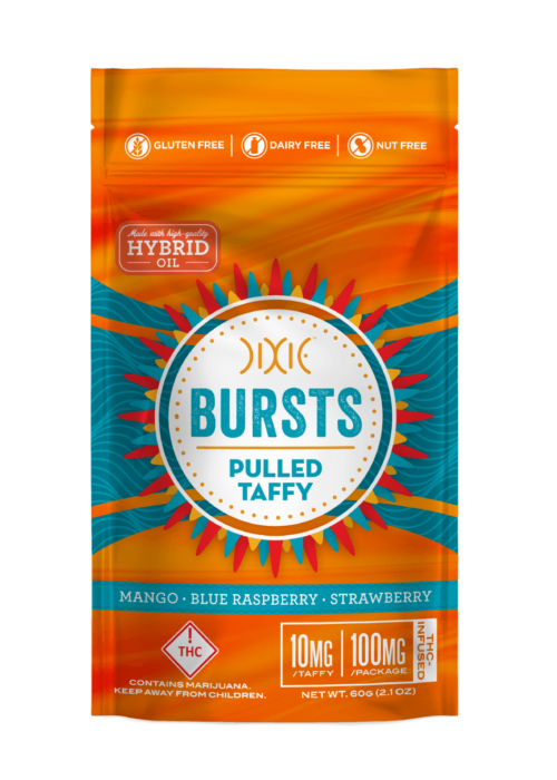 Photograph of product: Dixie - Bursts Pulled Taffy - Hybrid 100mg