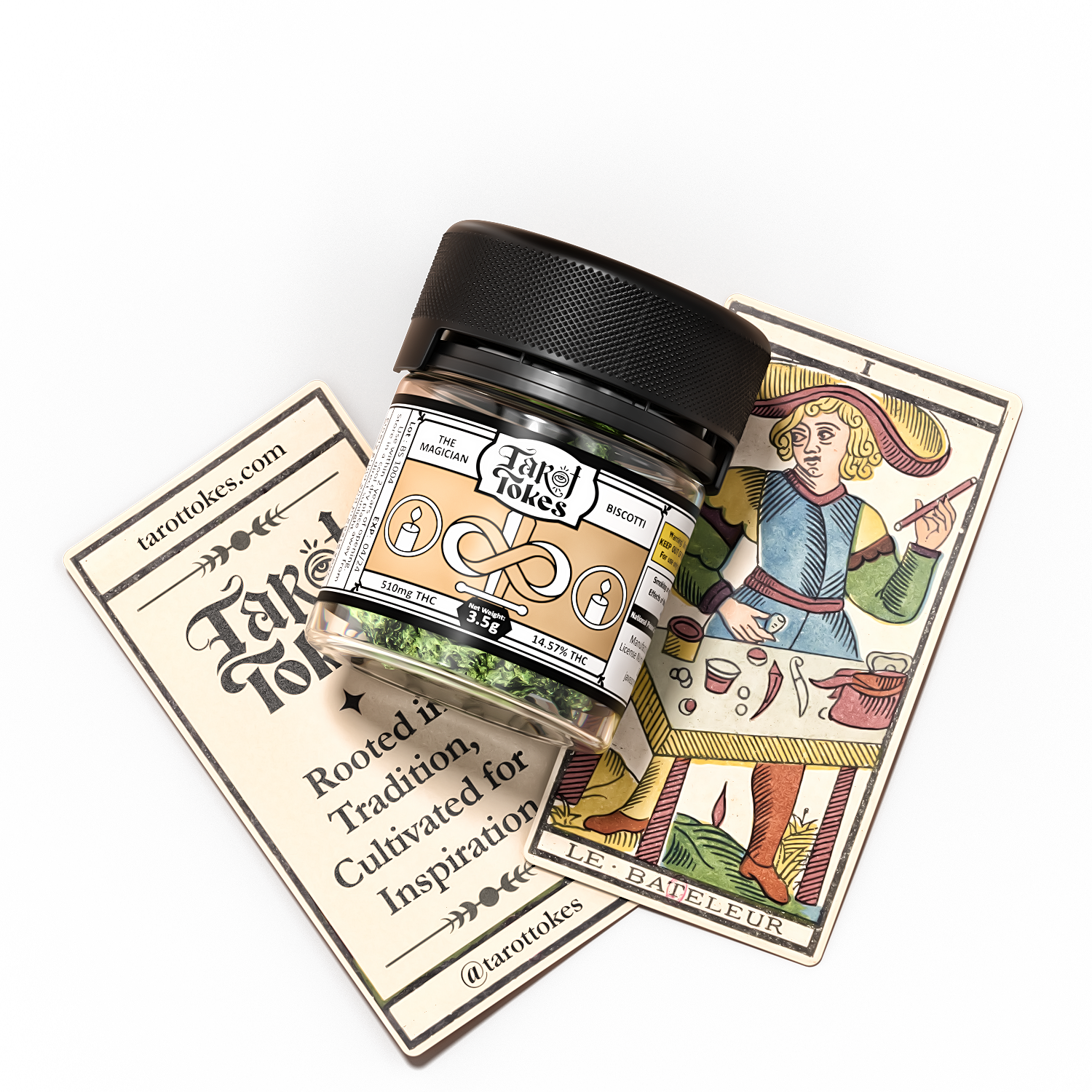 Photograph of product: Tarot Tokes | Biscotti | 3.5G Flower