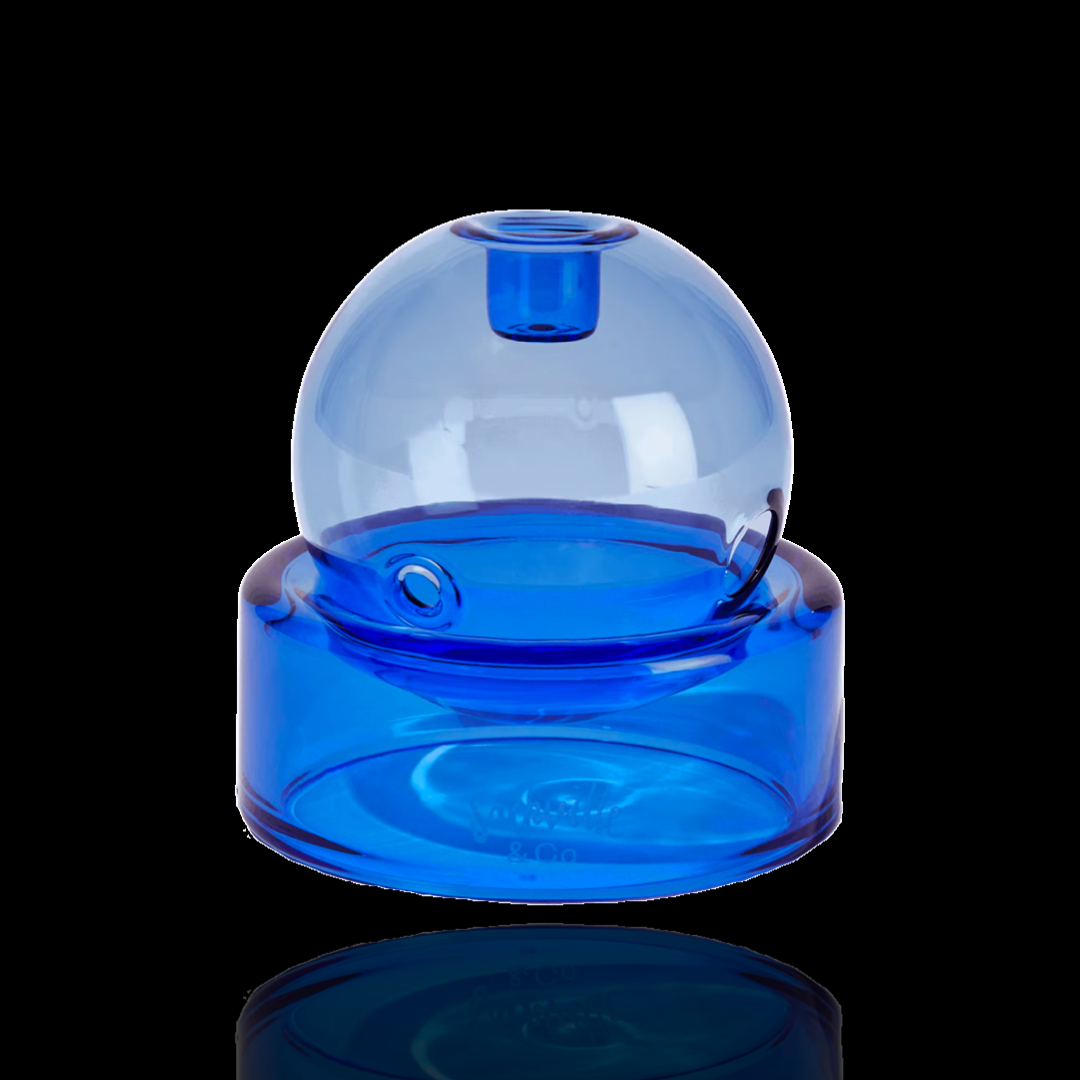 Photograph of product: Blue Crystal Ball Pipe by Sackville & CO