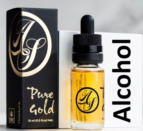 Photograph of product: Black Russian 426mg ALCOHOL Gold Tincture 0.5 fl oz.