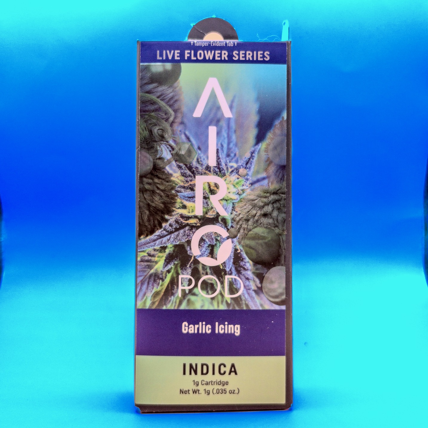 Photograph of product: Airo Pod - Garlic Icing Live Flower Vape Cartridge