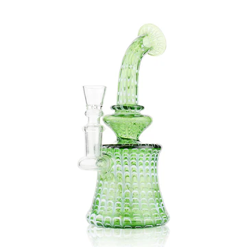 Photograph of product: 8" Conical Color Tube Bong with Fancy Lining 14mm Male Bowl Included