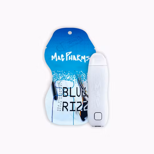 Photograph of product: Mac Pharms 1/2g au chocolat Rosin Vape | Blue Rizz