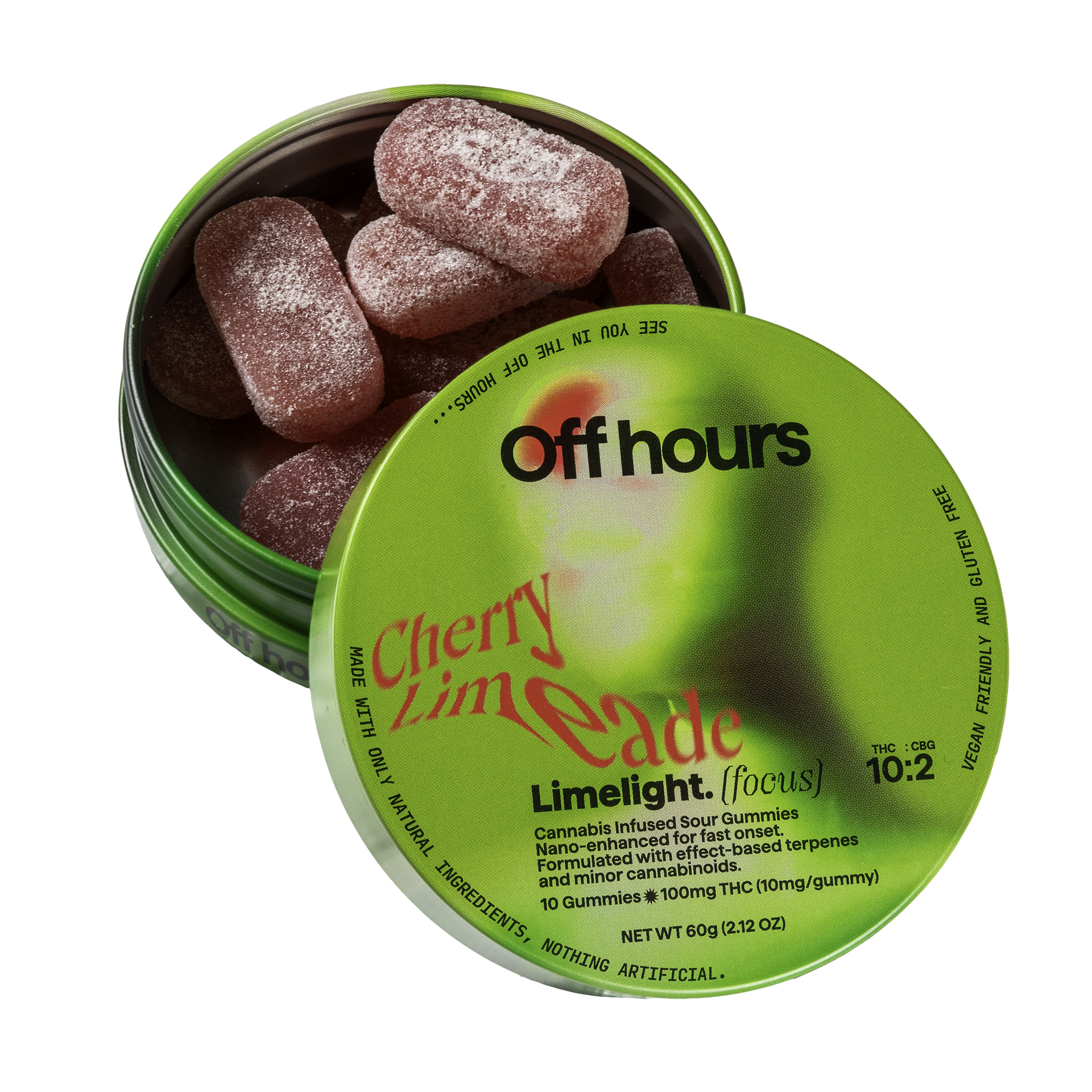 Photograph of product: Limelight Cherry Limeade Focus 10:2 TH-oui:CBG | Gummies [10pk x 10mg]