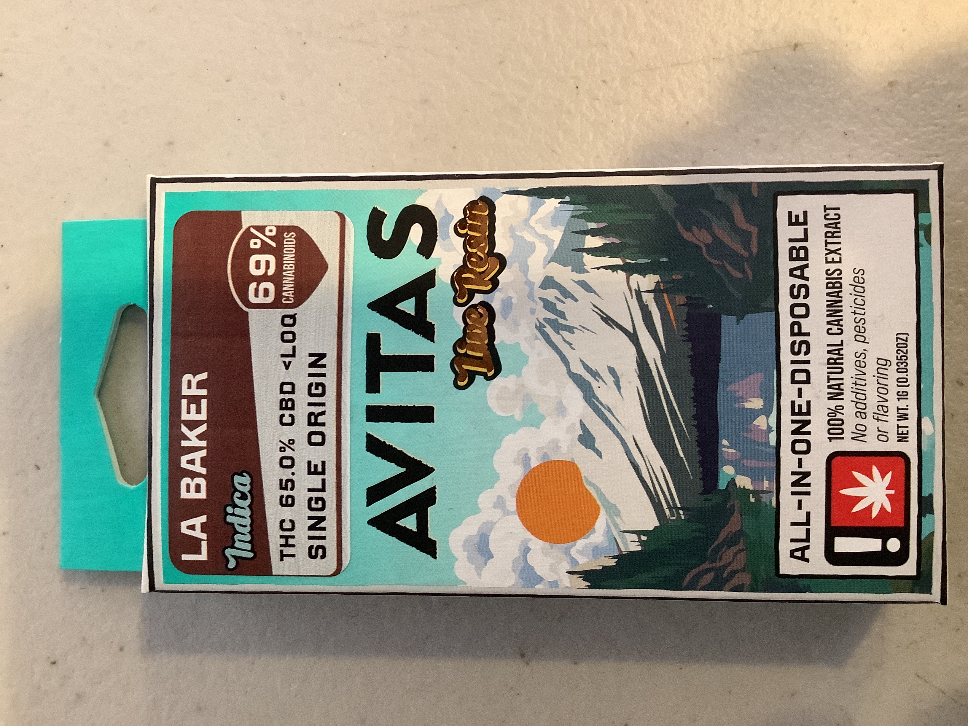 Photograph of product: Avitas - LA BAKER - Disposable Live Resin Cartridge - (1g) - H