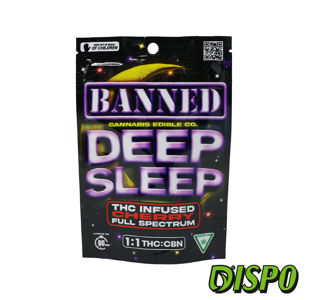 Photograph of product: Banned - Cherry Deep Sleep 1:1 TH-oui/CBN 200mg Gummies