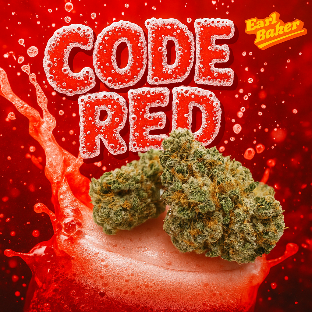 Photograph of product: Earl Baker - Whole Flower - Code Red 055 - 3.5g