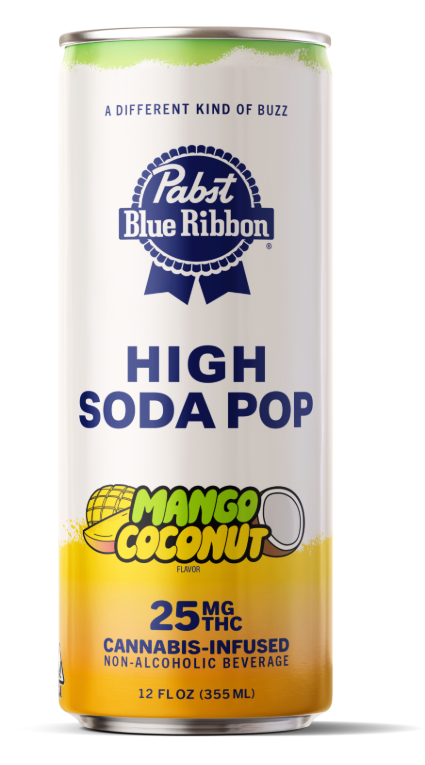 Photograph of product: MANGO COCONUT 25MG 12FL OZ SODA